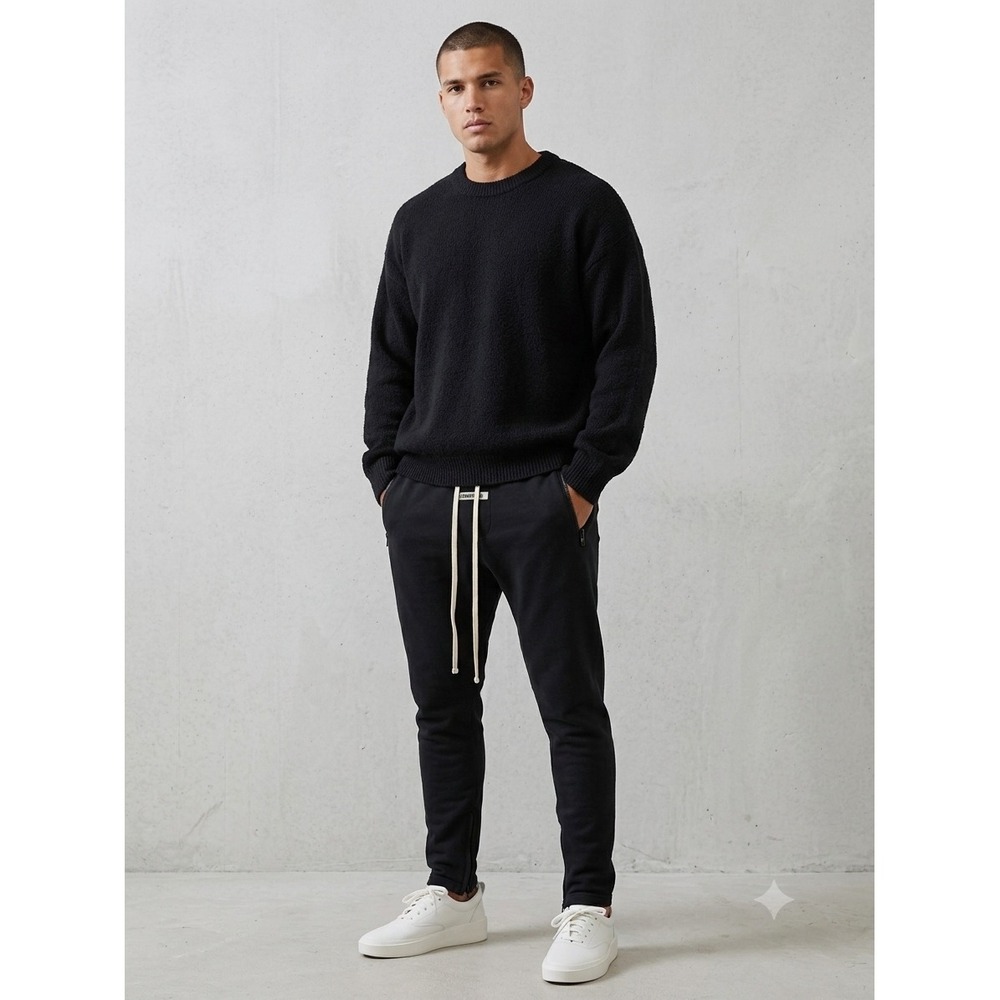 Fear of God‎ FOG Essentials Mens Black Zipper Ankle Skinny Sweatpants Joggers M